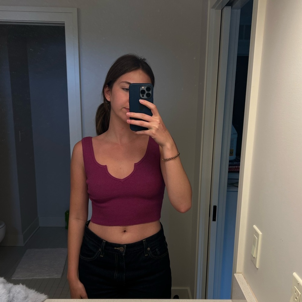 L.A. Hearts Purple Crop Top; size S